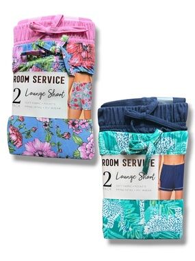 Room Service 4 Pair Lounge Shorts NEW